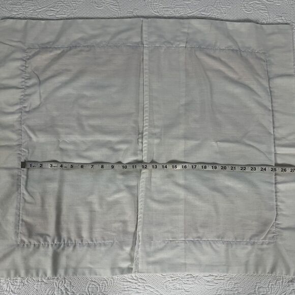 VTG JP Stevens Pillow Sham Pastel Stripe White Edge 80s Cotton 31"x26" Retro '82 - Picture 11 of 16